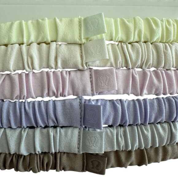 Lululemon Skinny Scrunchies 6 Pack Sheer Oak/Lt Ivory/Pink Org/Elix/Vapor/Lav Fr main image 8